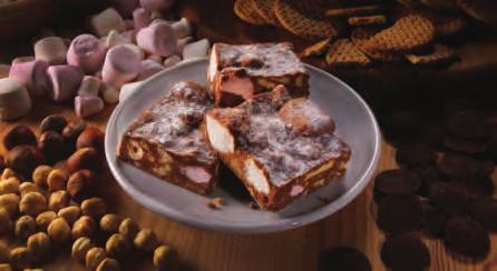 TRAY BAKES HIESTAND 825808 White Chocolate & Caramel Peanut Heaven A crisp white chocolate and peanut base