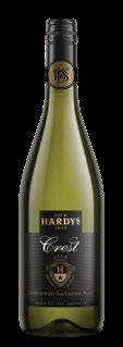 white Hardy Crest Chardonnay Southeastern Australia. This wine exhibits aromas of sweet melon & peaches with a subtly grassy overtone.