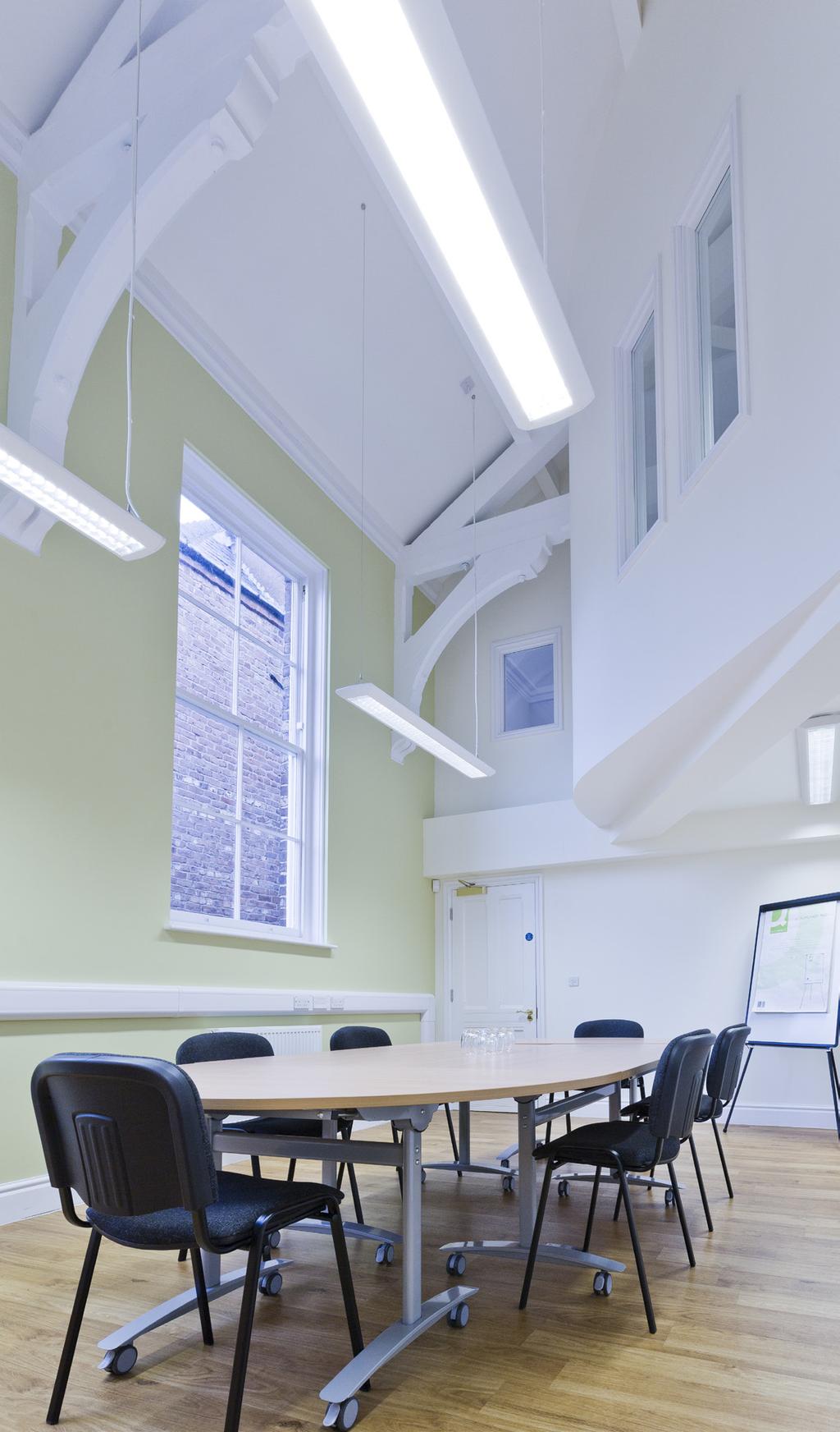 Eirias Tucked away from the hustle and bustle, and with a stunning double-height, beamed ceiling, Eirias feels like the biggest small meeting room you ve ever been in perfect if you need to get away