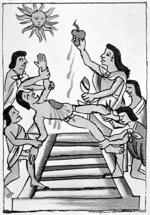 6) The image shows a human sacrifice. Why did the Aztec perform human sacrifices?