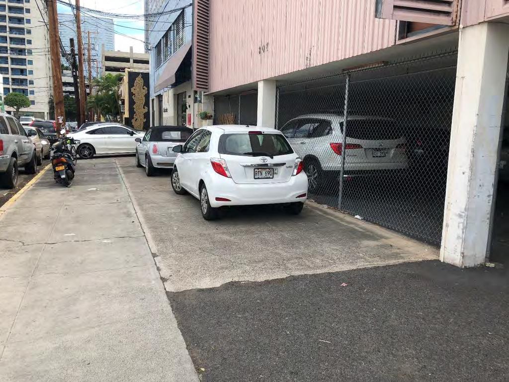 Station in located in place of off-street parking on the diamond head side of Kamani Street mauka of Pohukaina Street Station in place of two