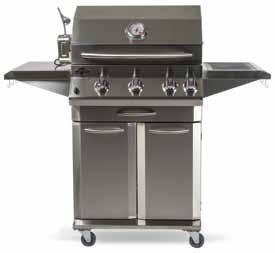 WITH POLISHED ACCENTS 5/16" STAINLESS STEEL COOKING SURFACE STAINLESS STEEL FLAME DIFFUSERS STAINLESS STEEL