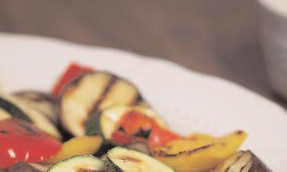 Mediterranean Vegetables with Dill and Yogurt Sauce This recipe makes a flavorsome hot appetizer or side vegetable dish to serve with grilled or barbecued steaks, chicken, or fish.