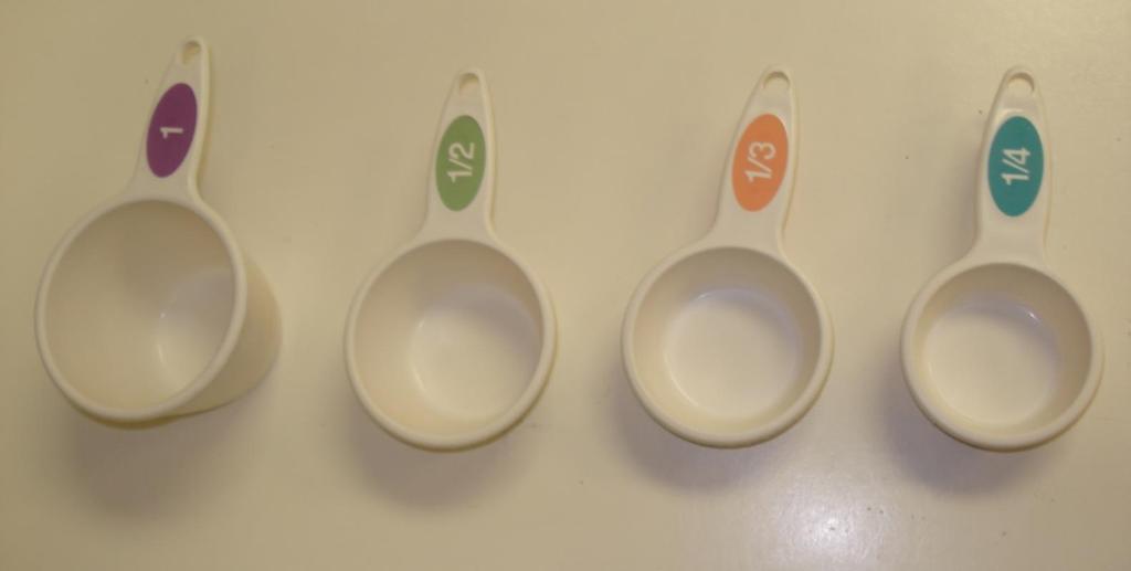 Dry Measuring Cups Used to measure