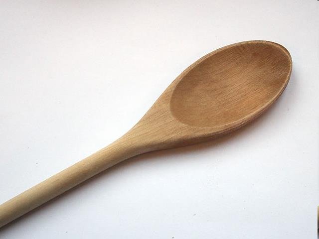 Wooden Spoon Used to stir and mix hot liquids because doesn t conduct heat