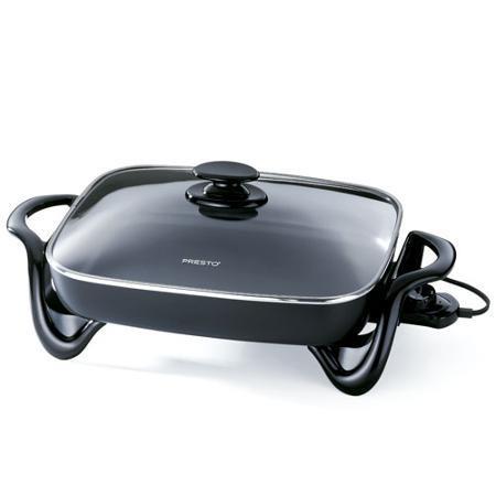 Electric Skillet Can be used instead of a pot/pan on the stove Great for pancakes and French toast, larger amounts of scrambled eggs Plug removable cord