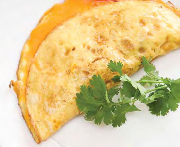 Cheese Omelet Calories 171 Carbohydrate 1 g Protein 12 g Fat 13 g Fiber 0 g Sodium 174 mg Cholesterol 289 mg Number of servings: 2 3 eggs 1 tablespoon low-fat milk Vegetable oil 3 tablespoons cheese