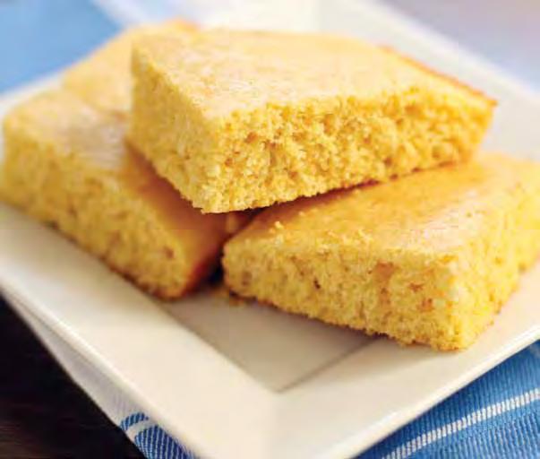 Calories 140 Carbohydrate 20 g Protein 3 g Fat 5 g Fiber 1 g Sodium 140 mg Cholesterol 20 mg For Cornbread Muffins: Pour batter into prepared muffin cups. Bake 20 minutes at 400 degrees.