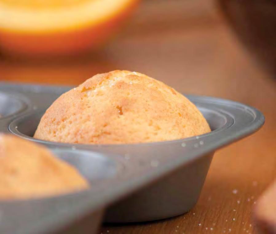 Calories 96 Carbohydrate 16 g Protein 2 g Fat 3 g Fiber 1 g Sodium 111 mg Cholesterol 23 mg Orange Muffins Number of servings: 16 1 2 /3 cup flour ¼ cup sugar 1 tablespoon baking powder 1 cup any