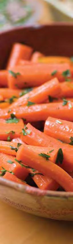 Glazed Carrots Number of servings: 6 1½ pounds carrots 2 tablespoons margarine 1 cup water Dash of salt ¼ teaspoon pepper 2 teaspoons sugar 1. Peel carrots.