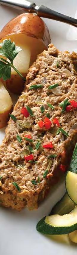 Meatloaf Number of servings: 6 Serving size: 2 muffins 1 egg ½ cup nonfat milk ¾ cup oats 1 pound lean ground beef 3 tablespoons chopped onion ½ teaspoon salt ½ cup shredded cheese 1.
