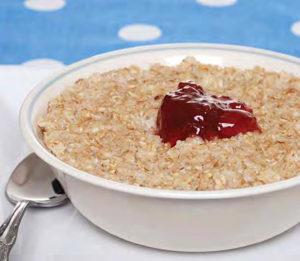 Number of servings: 5 1½ cups quick-cooking oats 1 /3 cup peanut butter 1 /3 cup fruit jelly or jam 1. Follow the package directions to cook oats. 2. Spoon oatmeal into bowls.