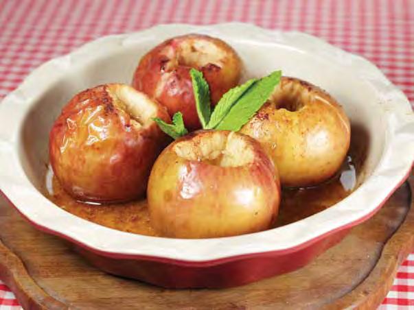 Microwave Baked Apples Number of servings: 4 Serving size: 1 apple 4 large baking apples ½ cup brown sugar 1 teaspoon cinnamon Calories 220 Carbohydrate 57 g Protein 1 g Fat 0 g Fiber 5 g Sodium 15
