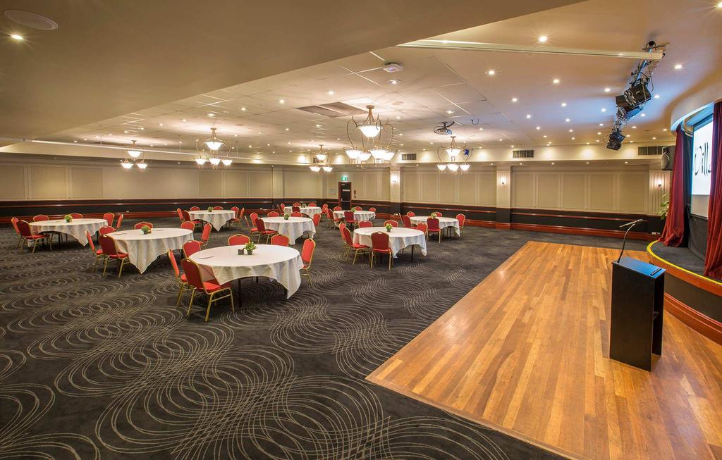 Suitable for both large scale events or smaller groups simply requiring a bit more space to move around, The Cabaret Room comes equipped with full audio