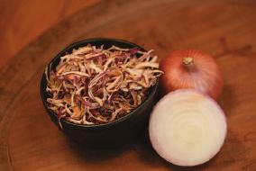 DEHYDRATED PRODUCTS Dehydrated white / Red onion Dehydrated Onion products are widely used in varied food preparations wherever along with onion taste & flavor, onion's appearance & texture is