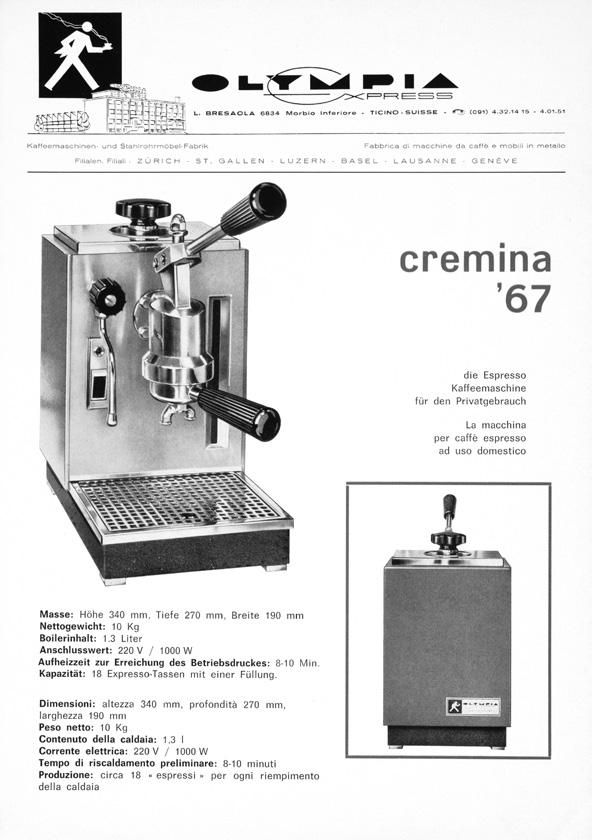 12 13 02 Cremina. 40 years of perfection. 1967 1996 2002 2008. We have every reason to celebrate: Our Cremina has been around for more than 40 years!