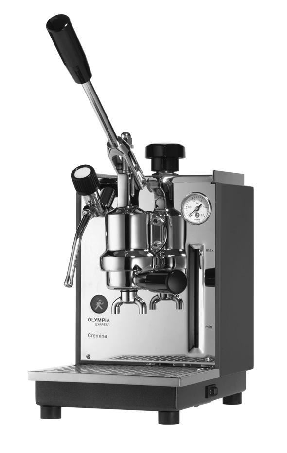 14 15 The classic lever-operated espresso machine. The Cremina is a classic lever-operated espresso machine; no ifs, no buts.