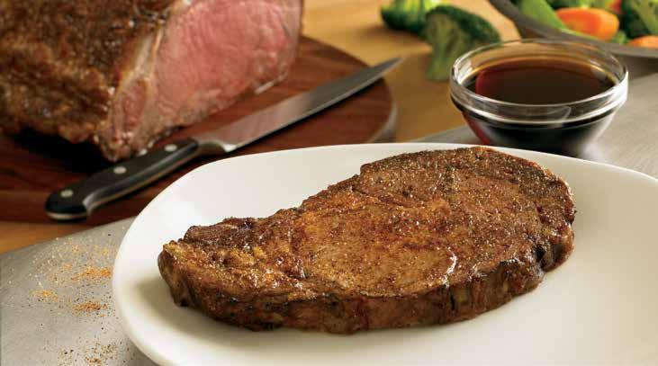 Seasoned and Seared Prime Rib SIGNATURE STEAKS Add a cup of the Soup of the Day or one of our Signature Side Salads. Rp. 32.