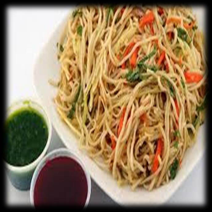 Vegetable Chilli Noodles Ingredients 150g dried noodles ½ onion ½ red, yellow and green pepper ½ sliced carrot Tbsp Sweet Chilli Sauce 1-2 tbsp of sweetcorn Equipment Tablespoon (tbsp.