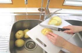 1 Wash potatoes.