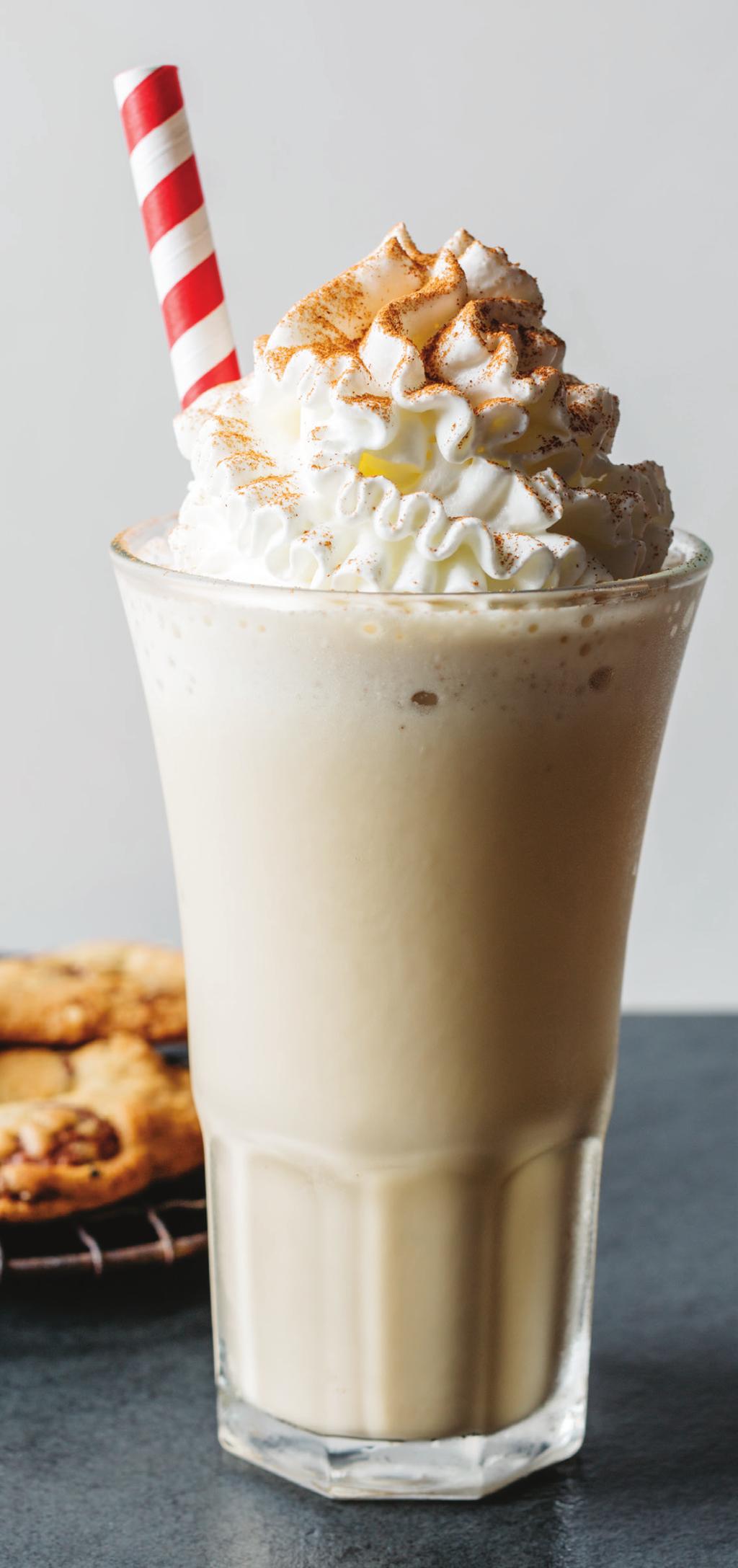 Sweet Sofiaccino Coco-Mocho Crunch Ninjaccino ground Colombian coffee 3 cups ice 4 cup evaporated milk 2 cup sweetened condensed milk 3 cups ice Whipped cream, for garnish Ground cinnamon, for