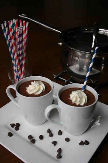 Homemade Hot Chocolate 4½ cups almond milk ½ cup unsweetened cocoa powder ¼-1/3 cup pure maple syrup ½ (about 1.