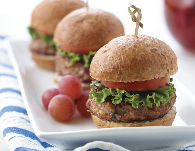 GRAND PRIZE WINNER Recipes for Healthy Kids These mouth-watering turkey burgers are made with the right amount of