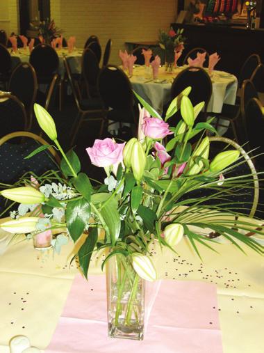 Additional services Co-ordinated table and flower