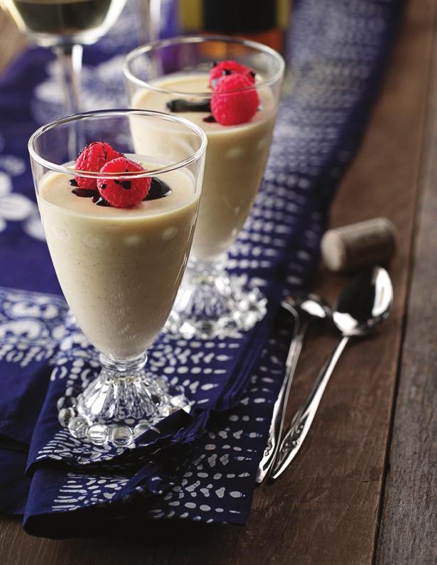 DESSERT Riesling Honey Lentil Panna Cotta with Berries & Balsamic SERVINGS 6 PREP TIME 10 minutes TOTAL TIME 20 minutes 2 cups (500 ml) 2% milk ½ cup (125 ml) split red lentils 1 Tbsp (15 ml)