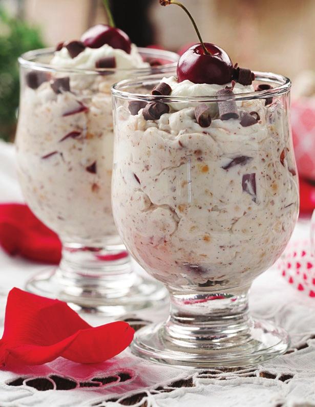 DESSERT Gewürztraminer Cloud 9 with Mascarpone, Chocolate, & Cherries SERVINGS 6 PREP TIME 10 minutes TOTAL TIME 10 minutes 1 3 cup (85 ml) split red lentils ½ cup (125 ml) 35% cream 2 tsp (10 ml)