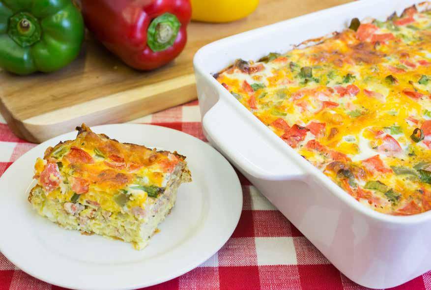 Overnight Breakfast Egg Casserole Loaded with veggies, this easy overnight egg bake is deliciously satisfying and healthy, to boot. Perfect for make-ahead breakfasts to feed the whole family. 1 lb.