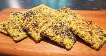 Moroccan Spice Crackers - $10 for 200 g Vibrant and nutritious these sprouted buckwheat crackers are full of the flavours of North Africa! Wonderful with hummus or on their own.