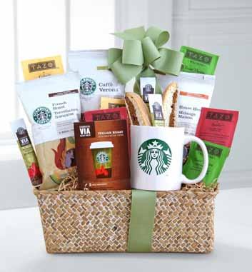 Starbucks Coffee & Inspiration Variety is the spice of life, and this lovely basket has everything needed to spice up a day!