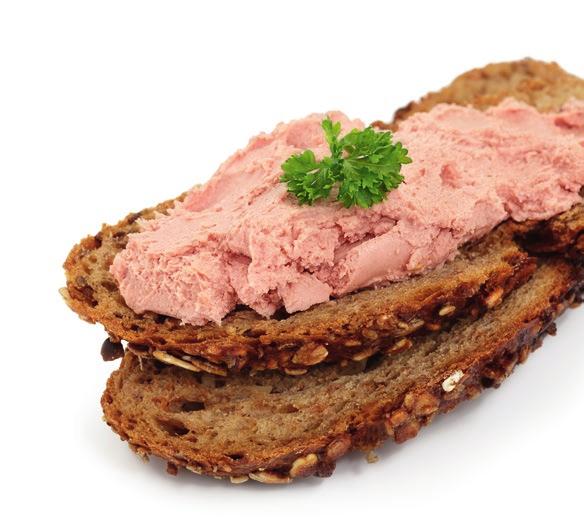 Sausage from cooked meat Liver sausage and patés are made of pre-cooked ingredients.