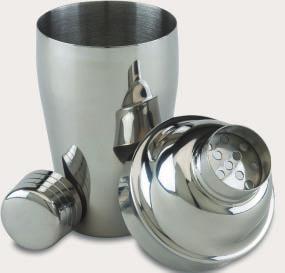 cocktail preparation BARKEEPER 56-030 4332 Stainless steel cocktail set, consists of a shaker, ice tong, knife, waiter s