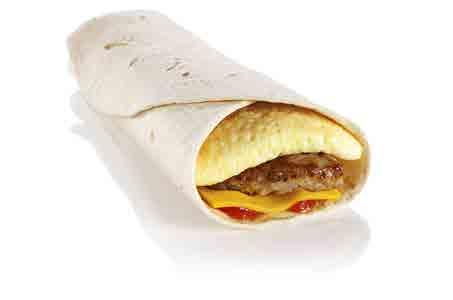 Breakfast Bacon & Egg Snack Wrap Small Tortilla Wrap: EITHER: WHEAT Flour (67%), Water, Stabilisers (Glycerol, Sodium Carboxy Methyl Cellulose), Rapeseed Oil, Raising Agents (Diphosphates, Calcium