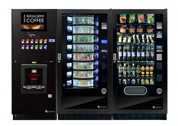 With touch sensitive buttons and large 20 inch media screen, the Café brings an interactive, innovative vending solution for retail environments.