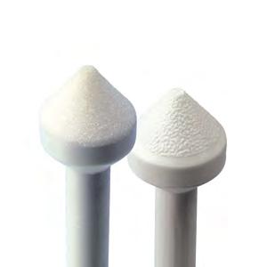 Narrow pestles eliminate the potential of sample overflow common with other types of grinders. The moldedin abrasive surface on the pestle tip leaves no sediment to obstruct sample examination.