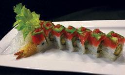 95 Spicy crab and avocado with spicy tuna and pepper tuna with spicy