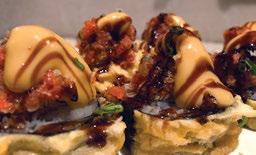 American Ego Roll Spicy king crab, tempura kani inside,