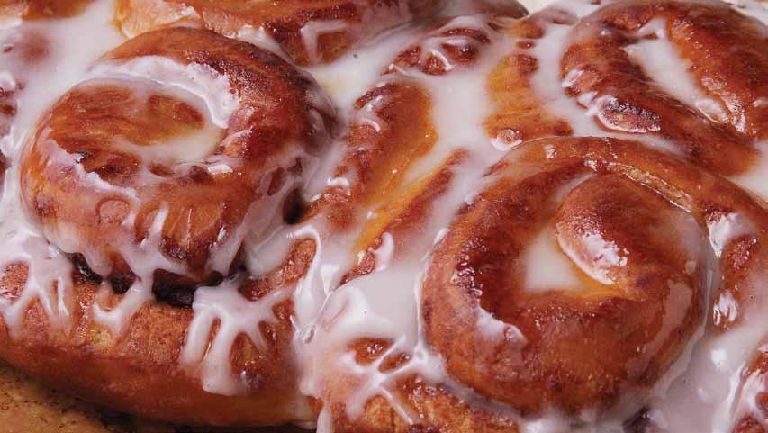 taste of heaven in our fresh baked cinnamon rolls.