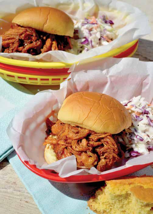 BBQ Pulled Pork Serves 8 to 10 4 slices bacon, chopped 1 (4 pound) pork shoulder roast salt and freshly ground black pepper 1 onion, finely chopped 3 cloves garlic, minced ½ teaspoon smoked paprika ½
