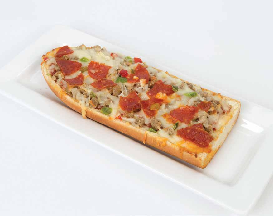 Each order contains( 6-8 inch French Bread Pizzas Zesty French Bread Pizzas!