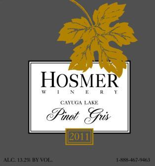 2011 Hosmer Pinot Gris Winemaker Notes: The fruit is de-stemmed and crushed into the press. The free run is kept separate from pressings.