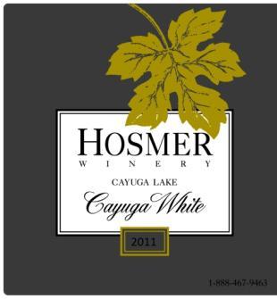 2011 Hosmer Cayuga White The fruit was de-stemmed and crushed. At the press the free run juice was kept separate from the pressed juice.