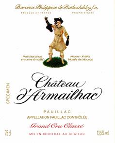 Château d Armailhac Booth #35 87 Château d Armailhac 2011 SKU 12919 Pauillac Red Wine 750ml $84.