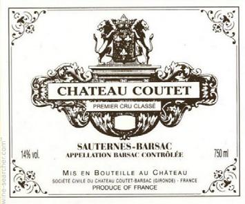 Château Coutet Booth #40 97 Château Coutet 2011 SKU 13150 Barsac White Wine 375ml $58.99 98 RP 93 WS 97 WE 96 Château Coutet 2011 SKU 12834 Barsac White Wine 750ml $110.