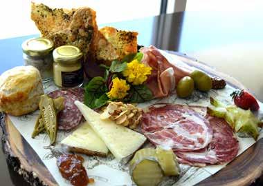 $45* Artisan Charcuterie Board Charcuterie with a cheddar scone, pickled vegetables,
