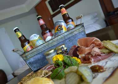 $40* Brew & Butcher Five locally brewed beers, and charcuterie with a cheddar scone, pickled