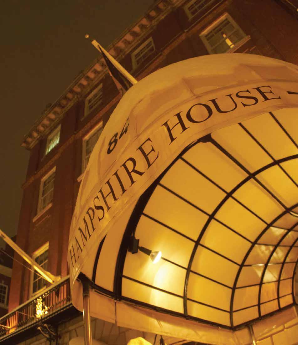 Contact Us Whether you are entertaining clients, enjoying family & friends, or celebrating an event, the professional event team at the Hampshire House will oversee every detail.
